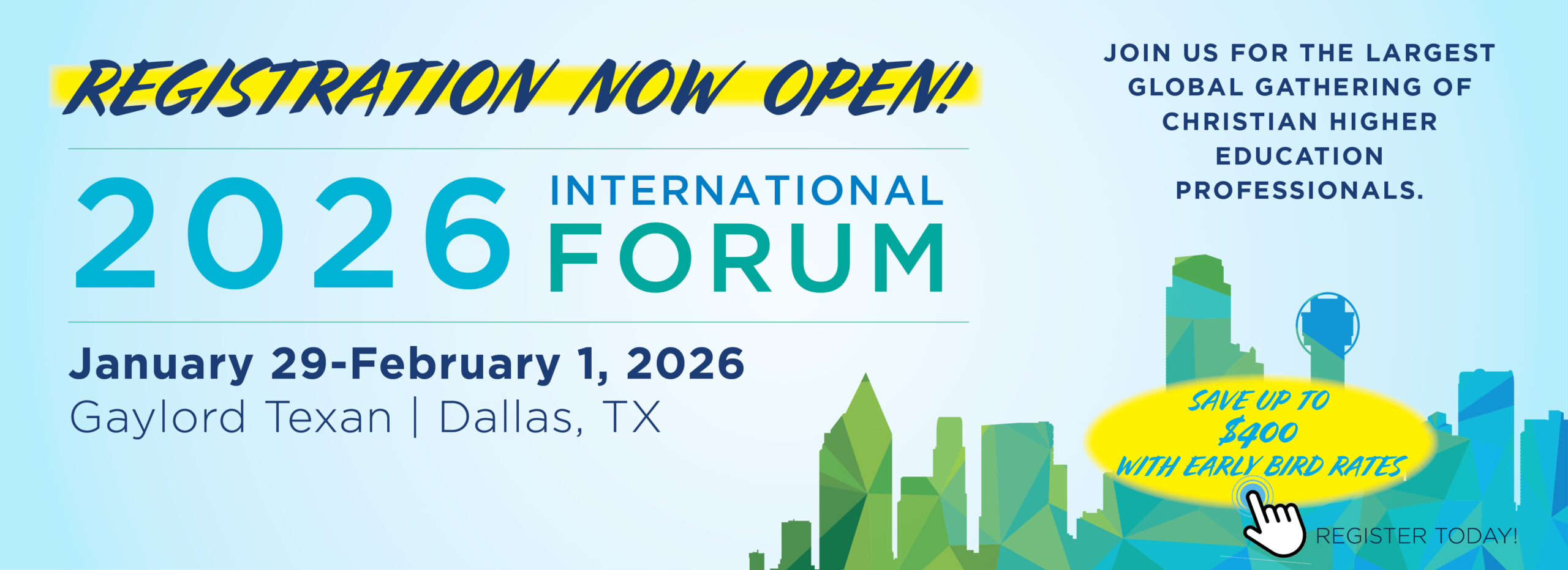 2026 CCCU International Forum in Dallas, TX