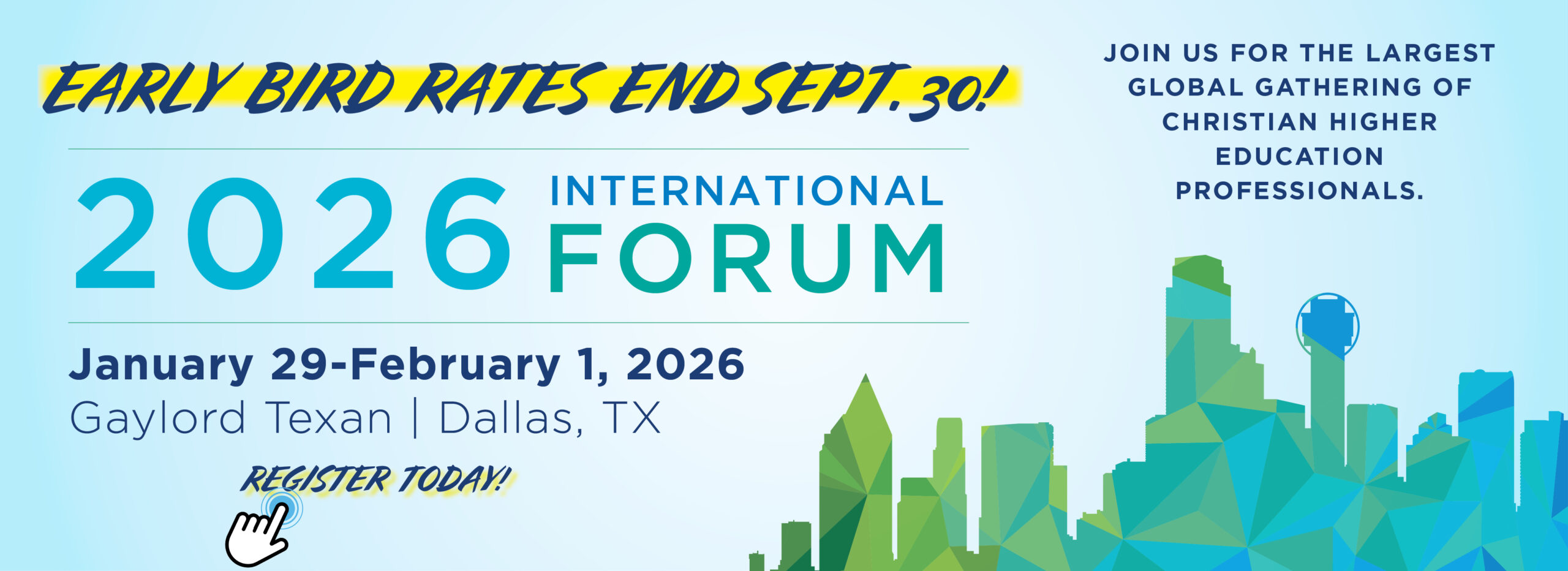 2026 CCCU International Forum in Dallas, TX