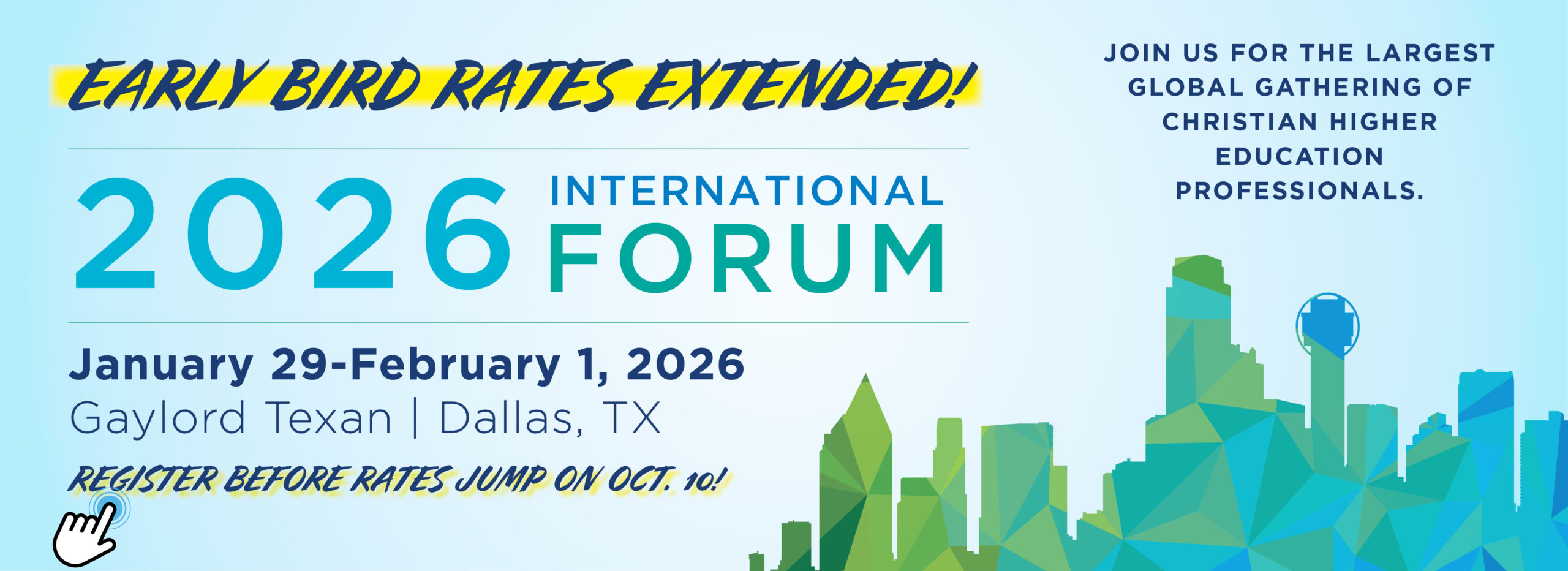 2026 CCCU International Forum in Dallas, TX