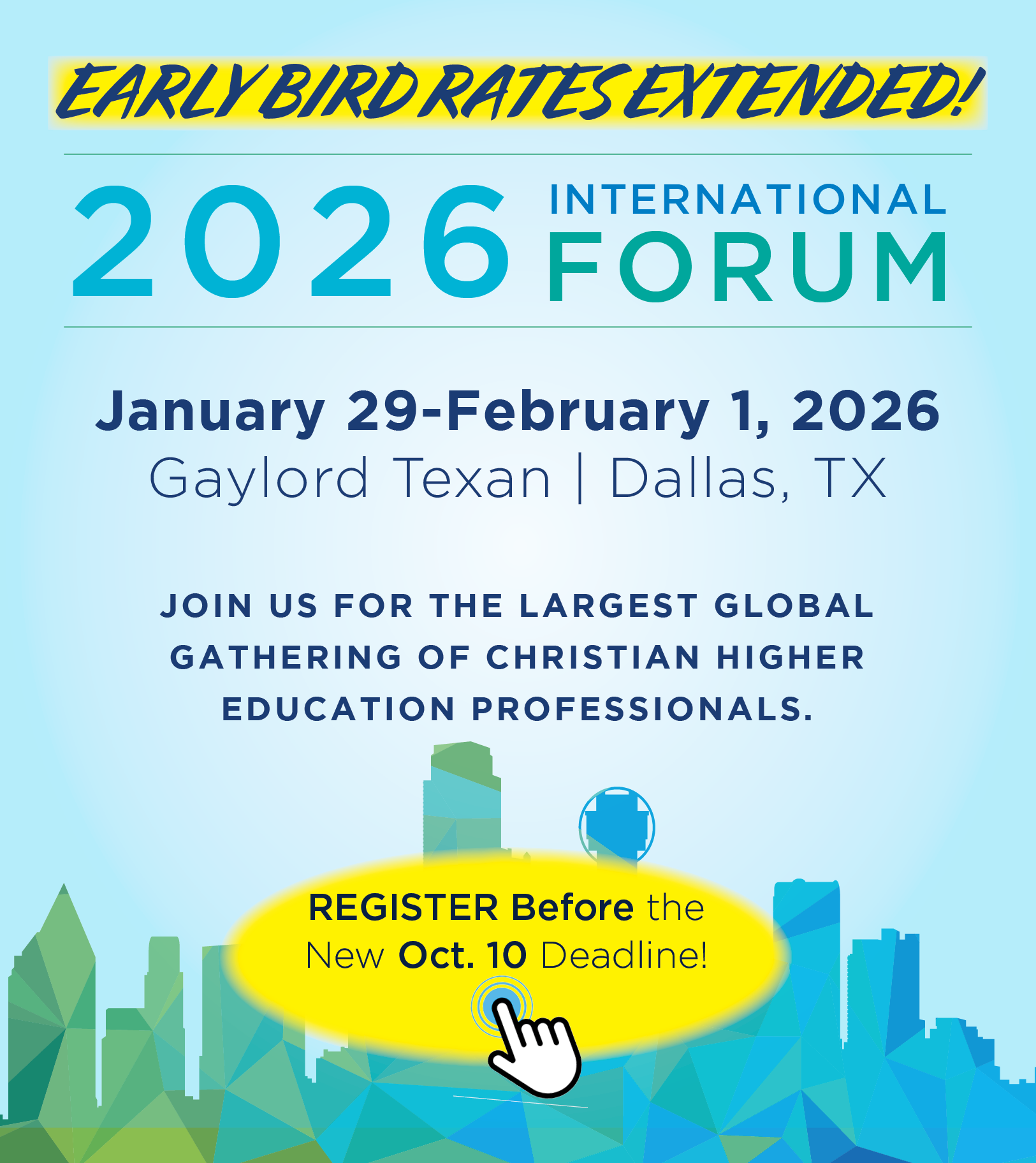 2026 CCCU International Forum Early Bird Registration Deadline is September 30