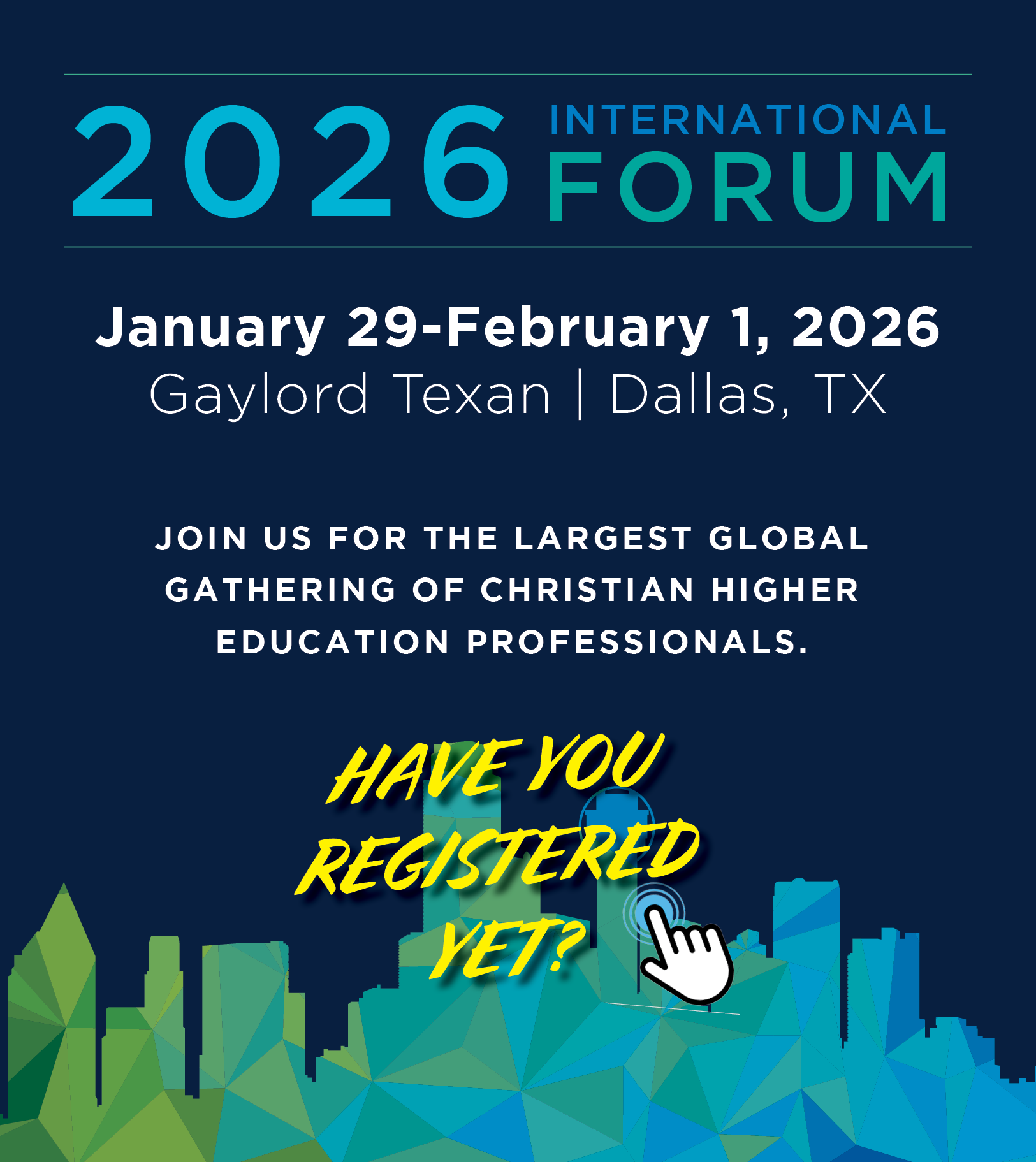 2026 CCCU International Forum - Register to Join the Largest Global Gathering of Christian Higher Education Professionals Today.