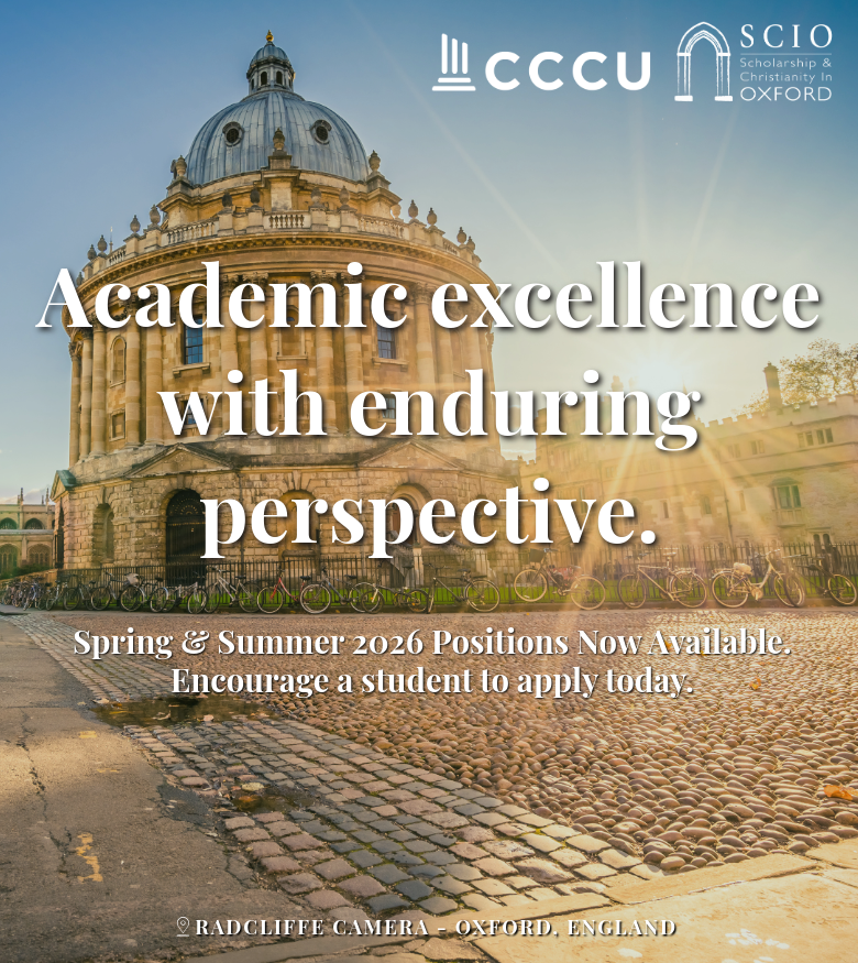 Scholarship & Christianity in Oxford - spring and summer term positions available. Encourage a student to apply today!