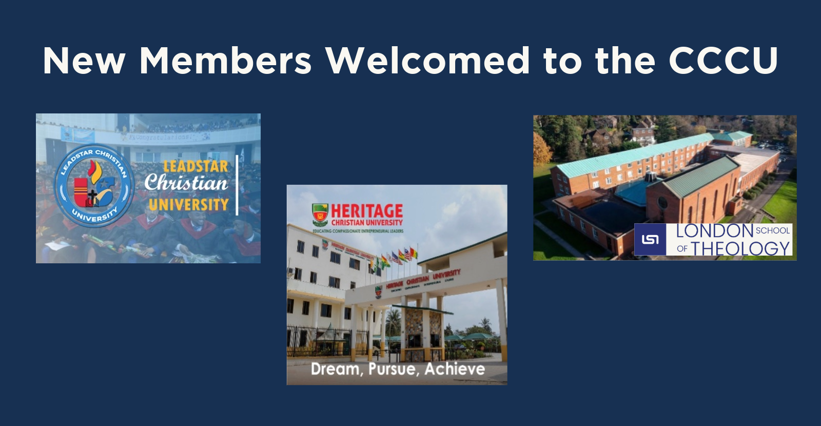 CCCU Welcomes New International Members